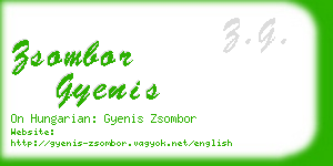 zsombor gyenis business card